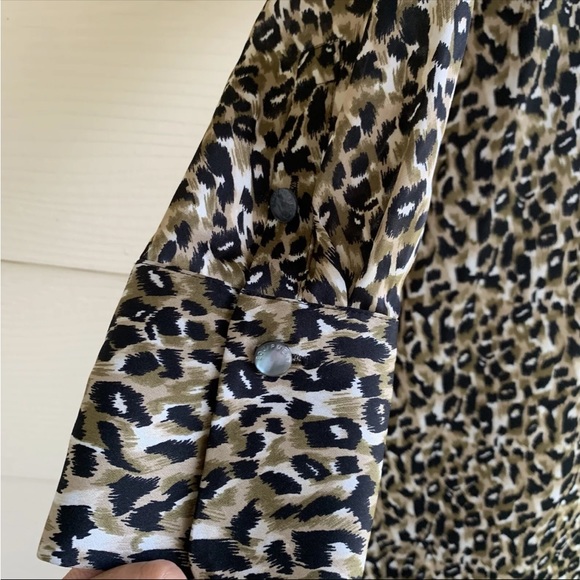 Equipment Femme Animal Print 100% Silk Maxi Shirt Dress Small Long Sleeve Collar - Picture 6 of 10